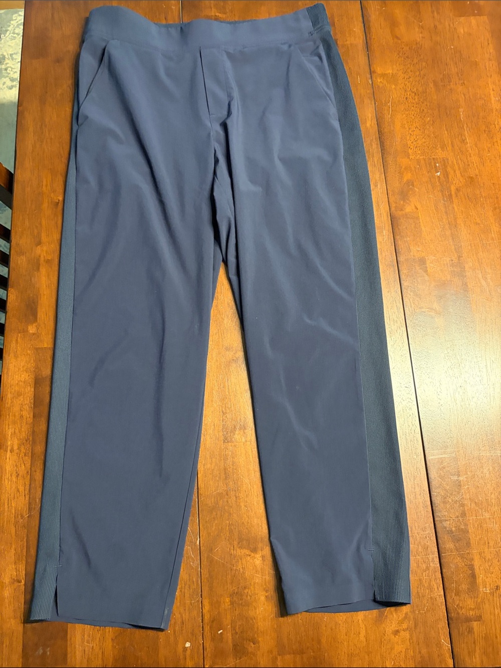 Athleta Navy Performance Dress Pants with Side Panels